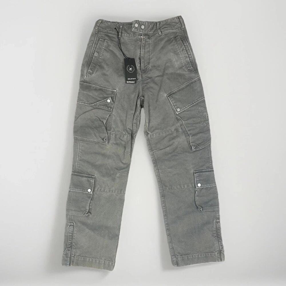 Represent Belstaff Enduro Cargo Pants Shadow Grey Mens Size Medium Trousers NEW